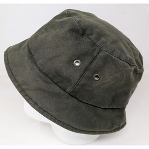 Hanna Hats Waxed Cotton Canvas Walking Bucket Hat Cap Plaid Lined Men's Size XL